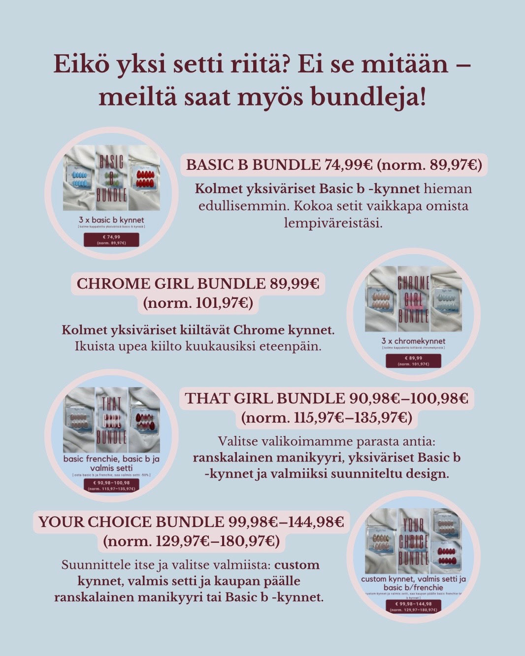 Basic b I oranssit, ruskeat ja keltaiset